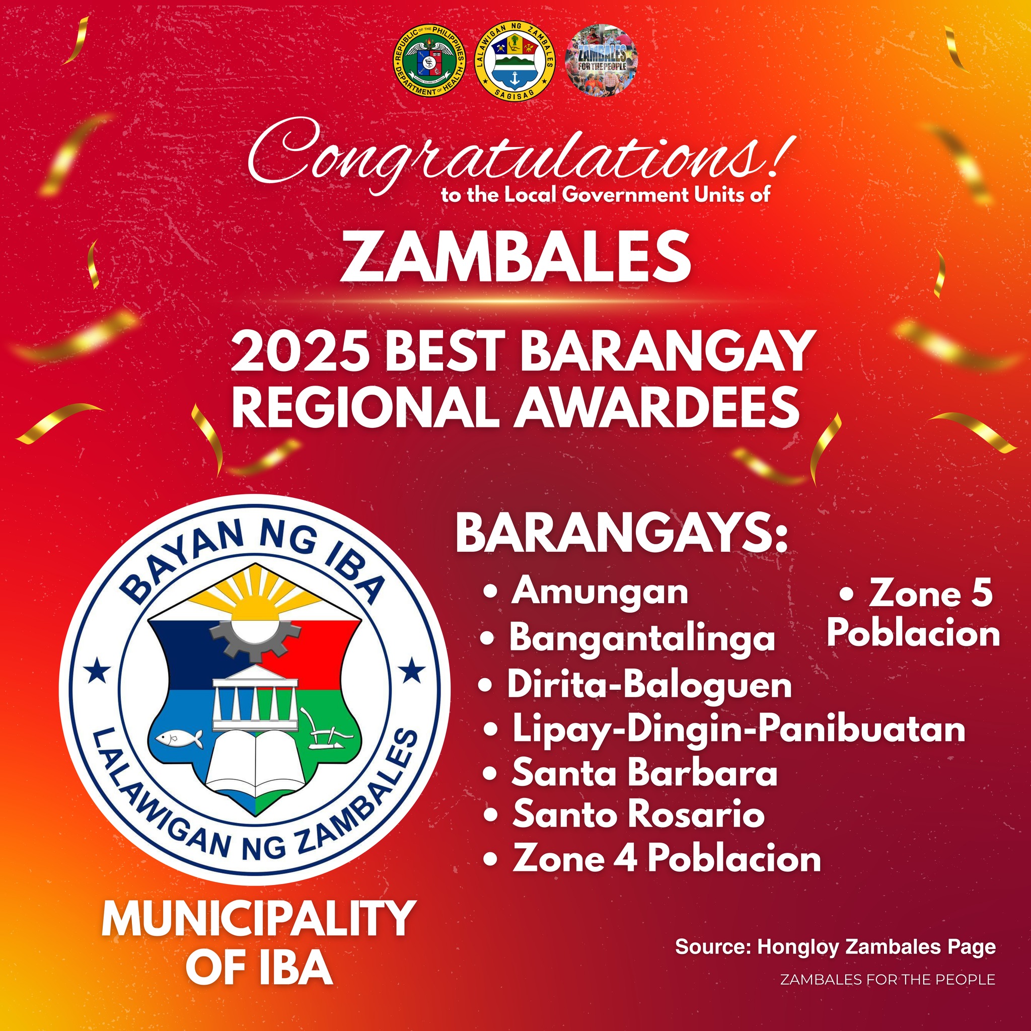 Gawad Hongloy Barangay Awardees