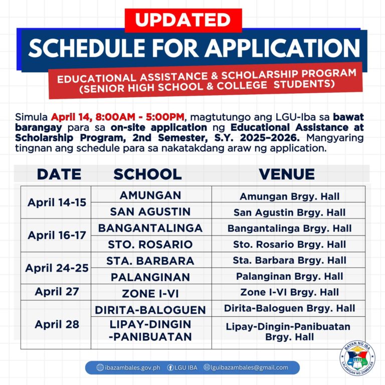 Updated Schecdule of Educational Assistance
