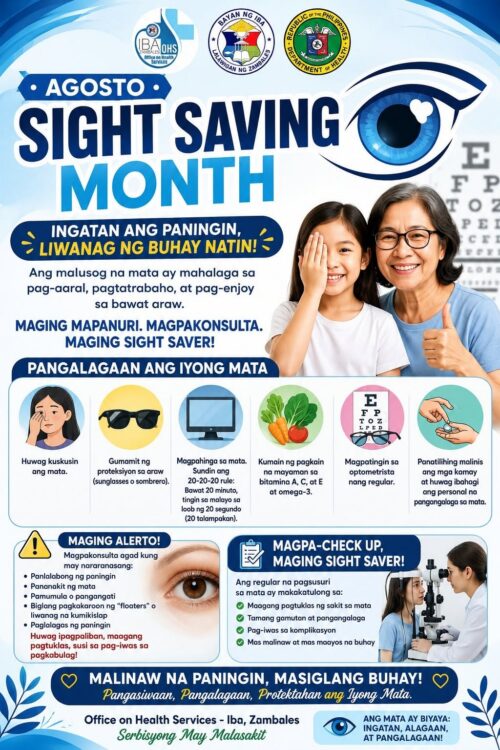 AGOSTO: SIGHT SAVING MONTH