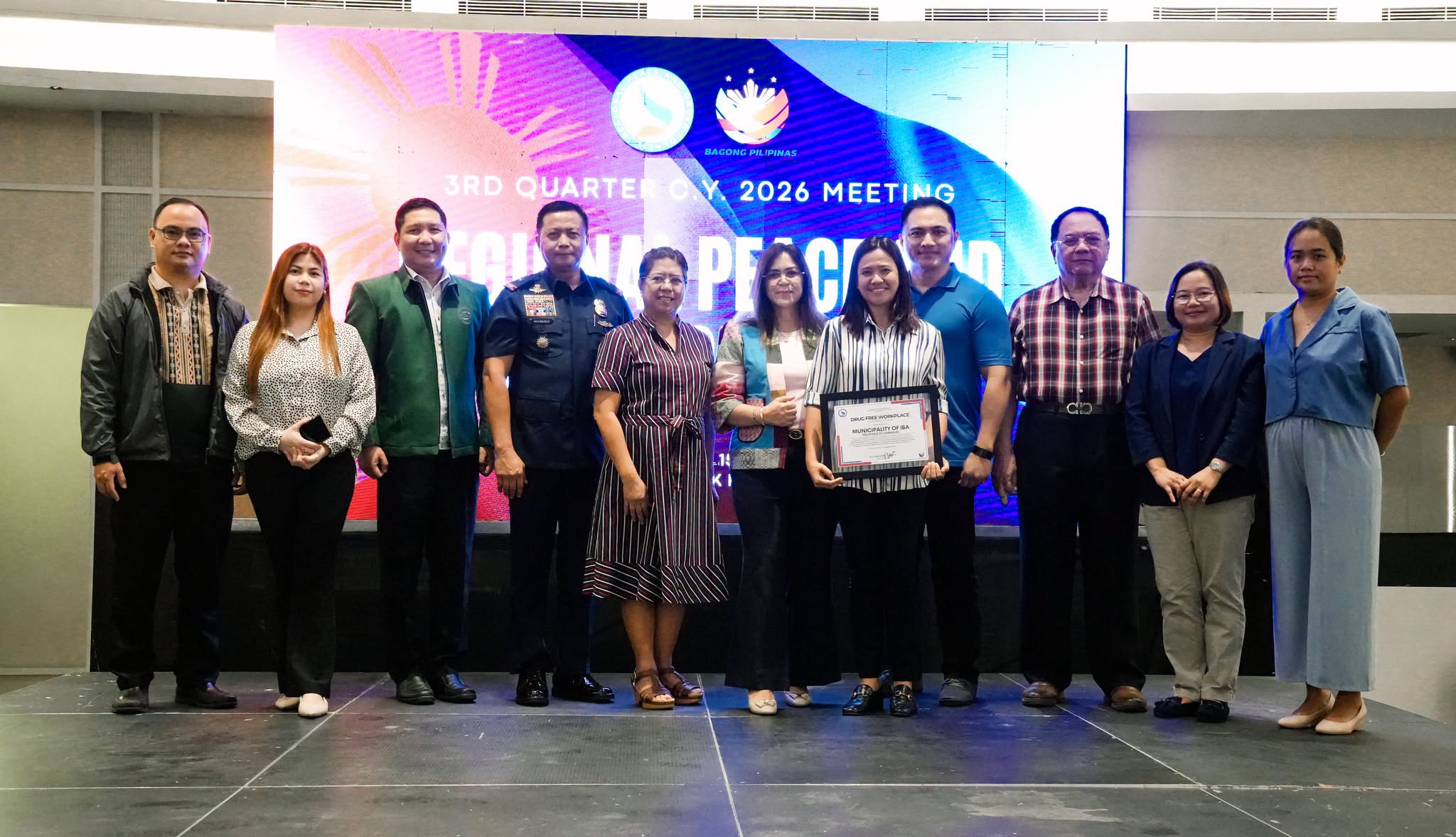 Bayan ng Iba, Kinilala bilang Drug-Free Workplace sa Region III!